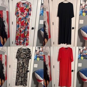 Set of 4 Plus Size Short Sleeve Maxi Dresses | Attitudes by Renee